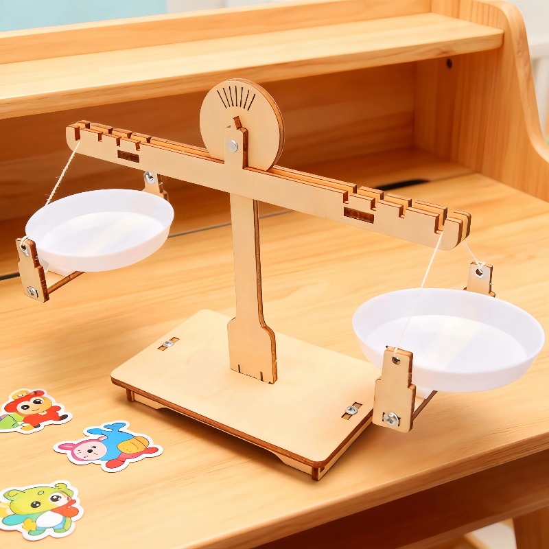 Wooden DIY Balance Scales Asse - Science Project Physics 评论和价格