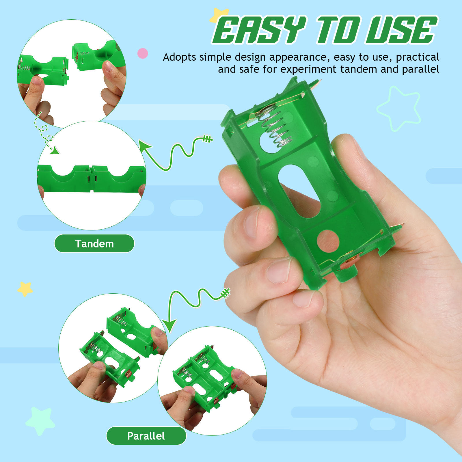 8Pcs ABS Battery Box for Physi - Science Project Physics 评论和价格