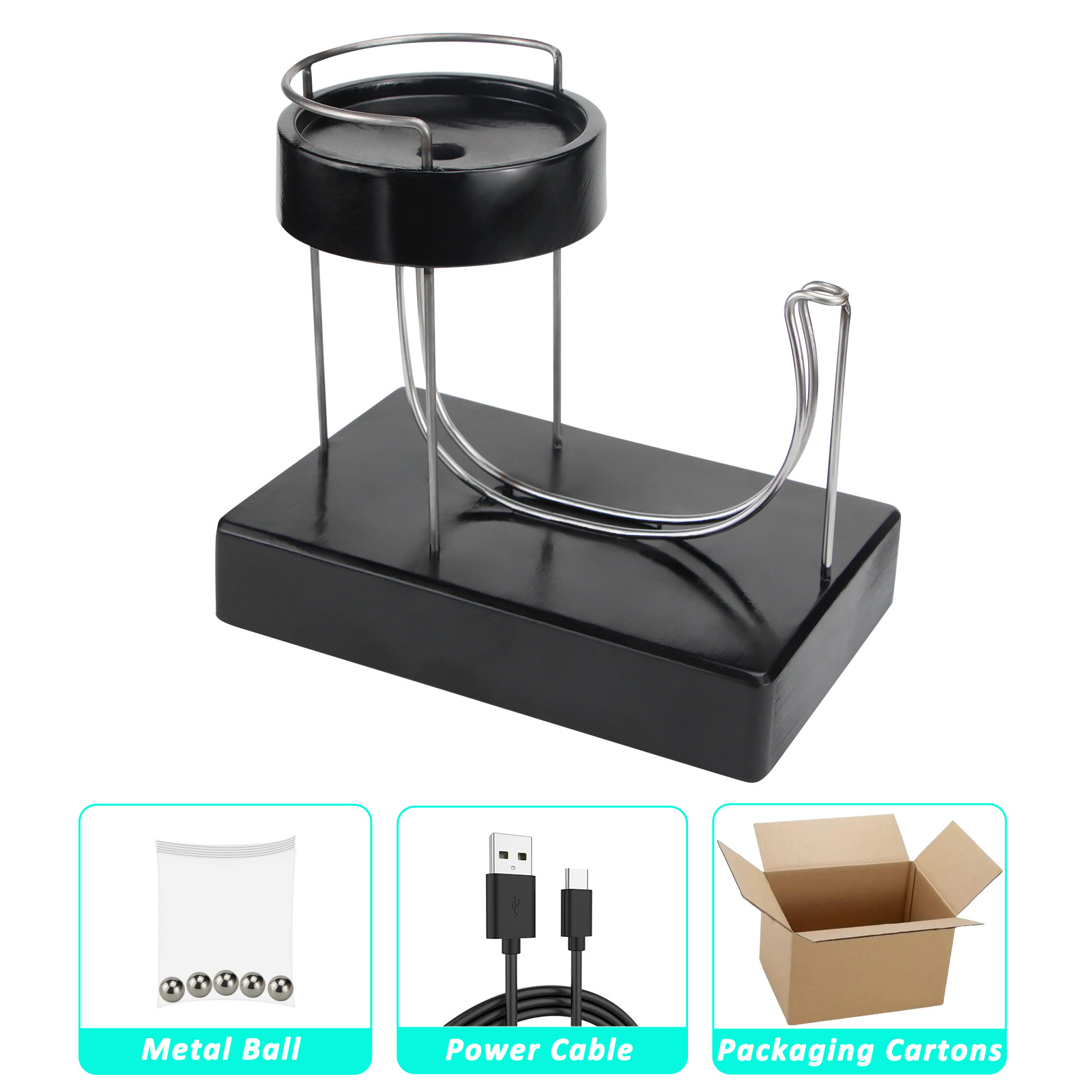 Black Charged Perpetual Plasti - Newton Cradle Large 评论和价格